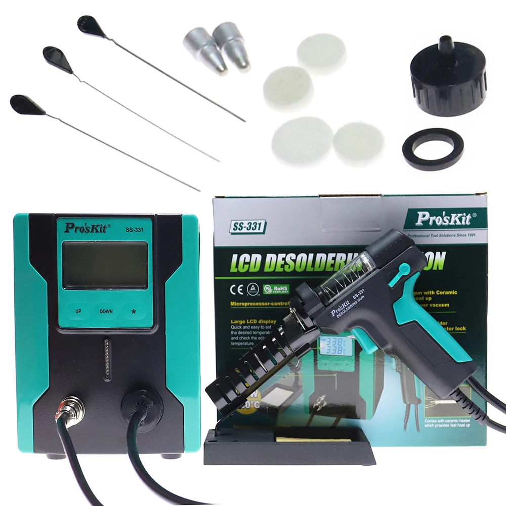 Desoldering Gun Vacuum Electric - SS-331 LCD 디지털 전기 납땜 제거