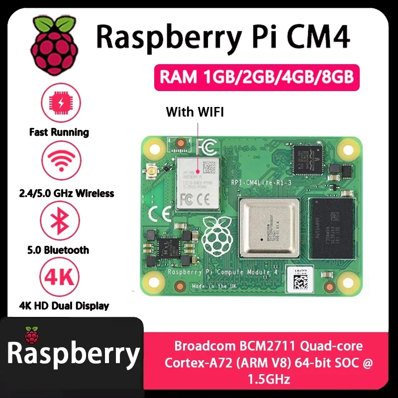 라즈베리 파이 CM4, 1GB/2GB/4GB/8GB R - Raspberry Pi Compute Module 4 8Gb 32Gb 리뷰 및 가격