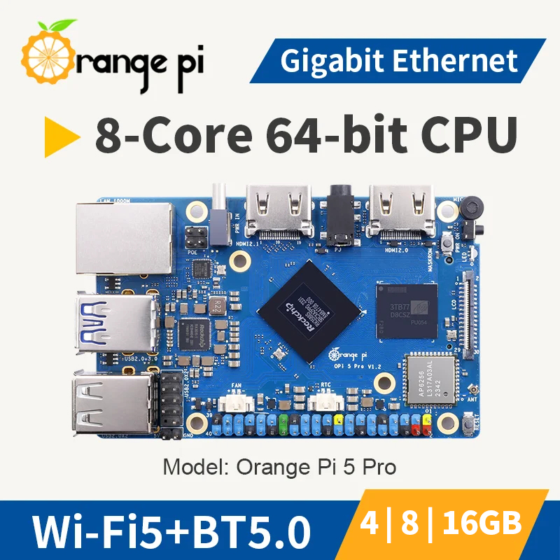 오렌지 파이 5 프로, 16GB, 8GB RAM, LP - Orange Pi 5 Plus 16Gb 리뷰 및 가격