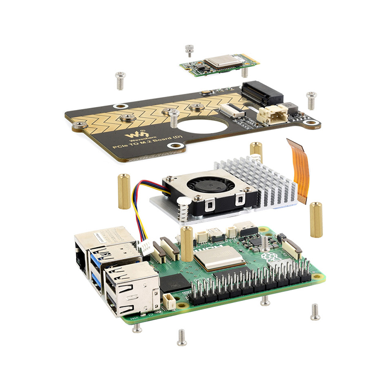 정품 라즈베리 파이 5 PCIe to M.2 NVME  - Raspberry Pi 5 8Gb Kit 리뷰 및 가격
